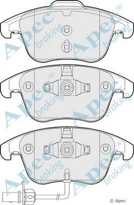 APEC BRAKING pad1651 -  Комплект тормозных колодок, дисковый тормоз
